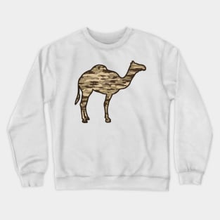 Desert camouflage Mosaik Style dromedary Crewneck Sweatshirt